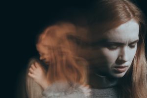 Woman having nervous breakdown